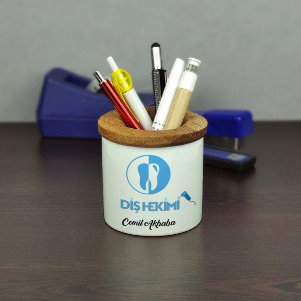 Diş Hekimine Hediye Seramik Kalemlik