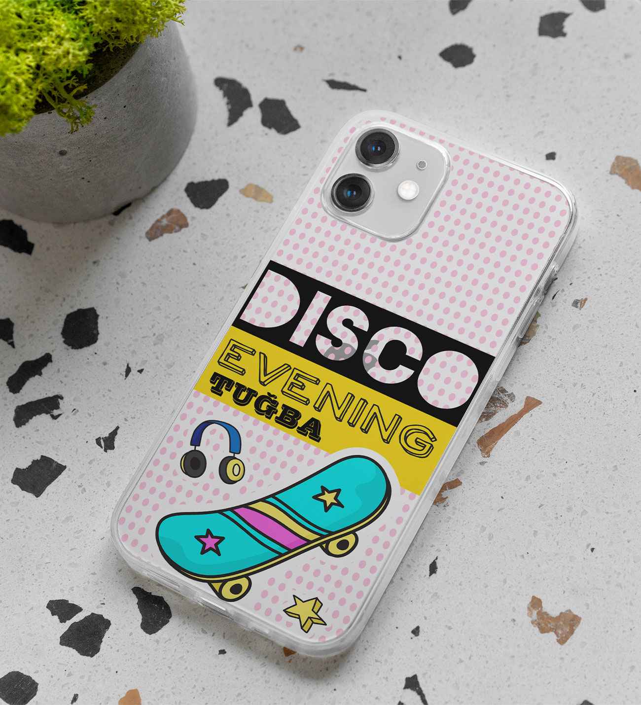 Disco Evening Yazılı Telefon Kılıfı (Sadece iPhone Modelleri)