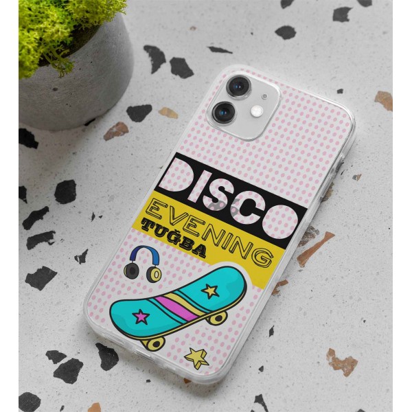 Disco Evening Yazılı Telefon Kılıfı (Sadece iPhone Modelleri)