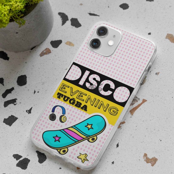 Disco Evening Yazılı Telefon Kılıfı (Sadece iPhone Modelleri)