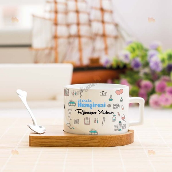 Diyaliz Hemşiresi Stantlı Fincan