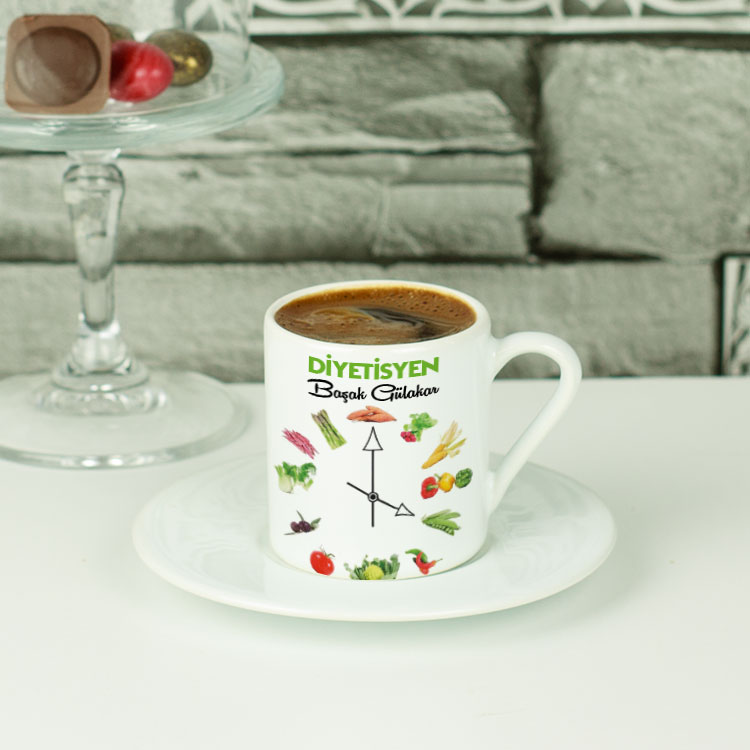 Diyetisyen Bitki Tasarım Kahve Fincanı