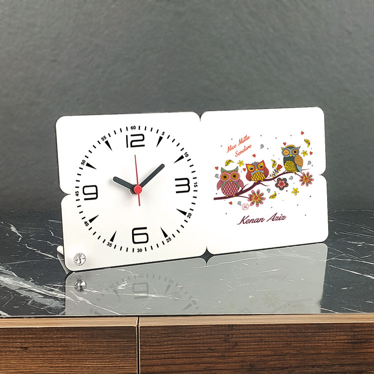 Doğum Günü Hediyesi Ahşap Masa Saati