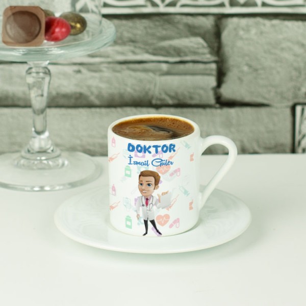 Doktor Mavi Tasarım Kahve Fincanı