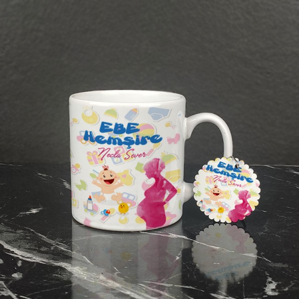 Ebe Hemşire Kupa Bardak ve Anahtarlık Set