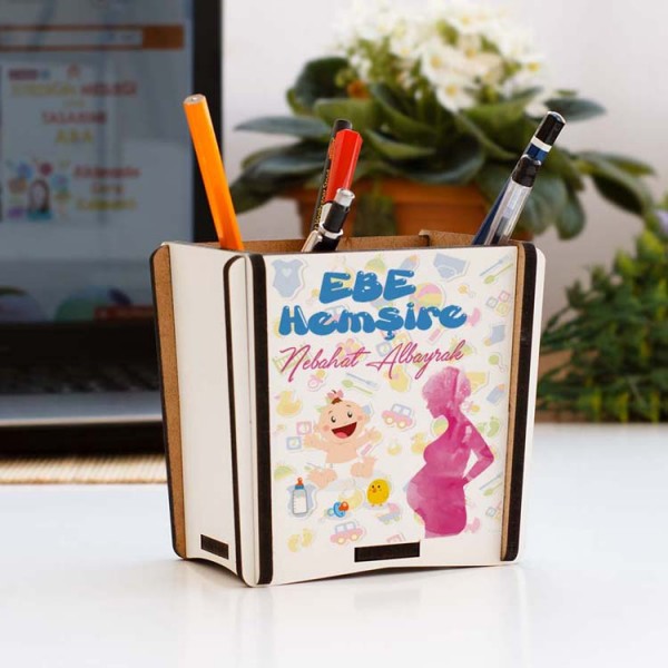 Ebe Hemşire Mavi Tasarım Kalemlik