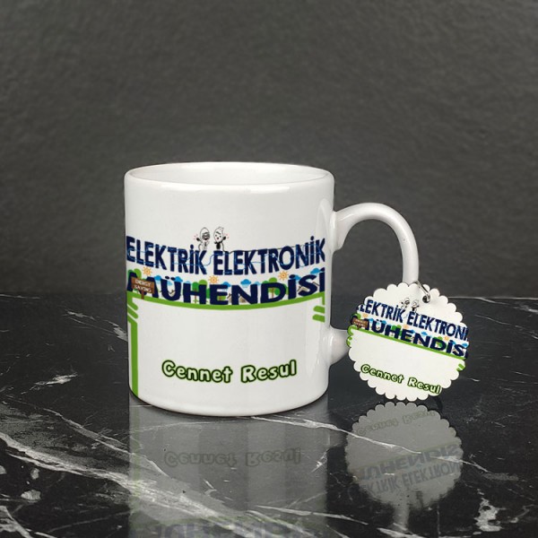 Elektrik Elektronik Mühendisi Kupa Bardak ve Anahtarlık Set 001