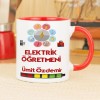 Elektrik Öğretmenine Hediye Kupa Bardak - Kırmızı Elektrik Öğretmenine Hediye Kupa Bardak - Kırmızı
