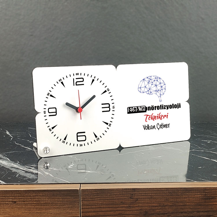 Elektronörofizyoloji Teknikeri Ahşap Masa Saati 001 Elektronörofizyoloji Teknikeri Ahşap Masa Saati 001