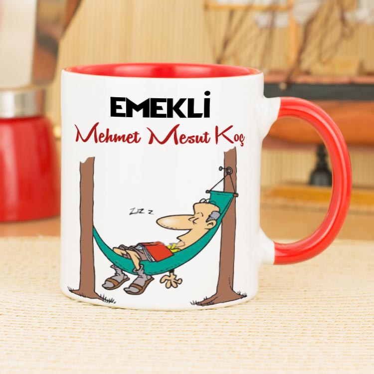 Emekli Kupa Bardak - Kırmızı Emekli Kupa Bardak - Kırmızı