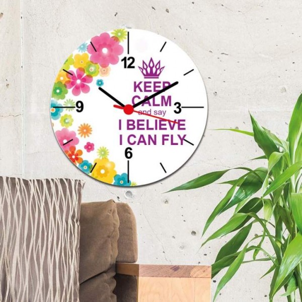 English Teacher Çiçek Figür Duvar Saati