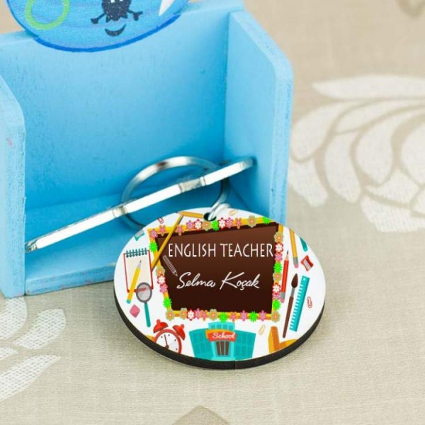 English Teacher Çiçek Tasarım Anahtarlık