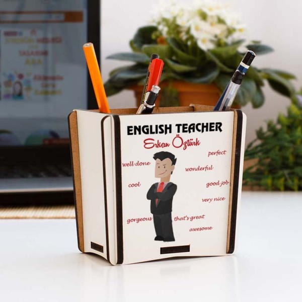 English Teacher Erkek Figür Kalemlik