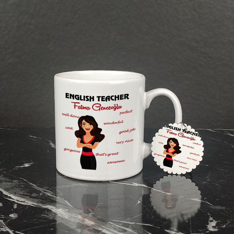 English Teacher Kupa Bardak ve Anahtarlık Set 005 English Teacher Kupa Bardak ve Anahtarlık Set 005
