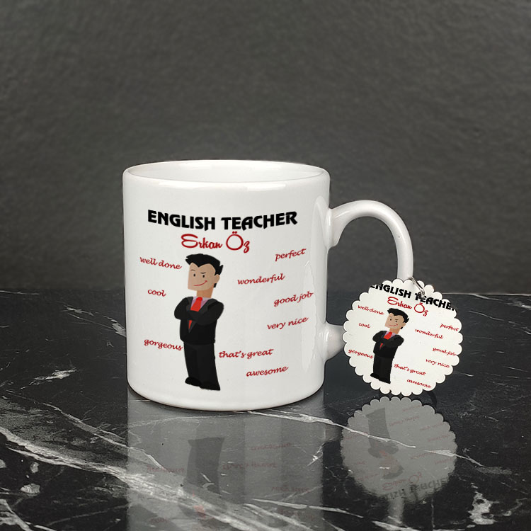 English Teacher Kupa Bardak ve Anahtarlık Set 006 English Teacher Kupa Bardak ve Anahtarlık Set 006