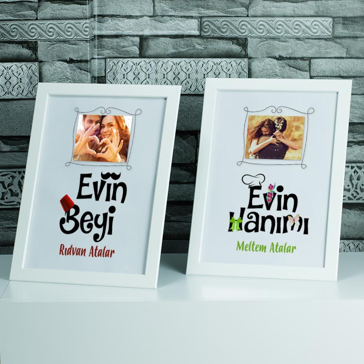 Evin Beyi - Evin Hanımı Fotoğraflı Çerçeve