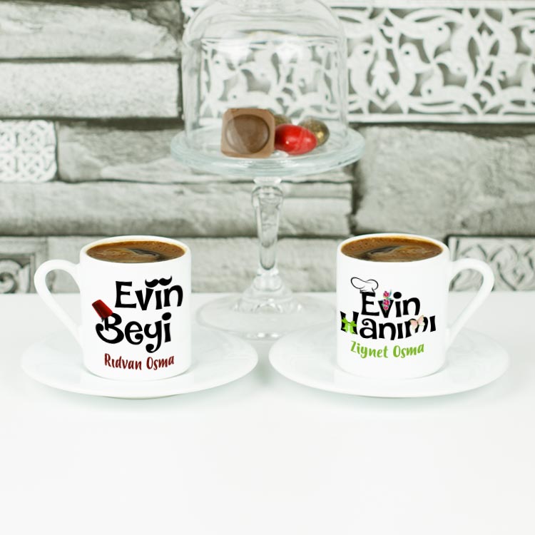 Evin Beyi ve Evin Hanımı Kahve Fincanı