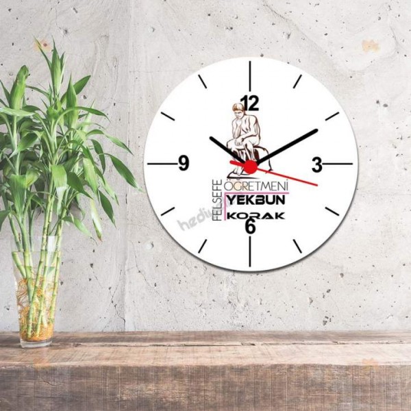 Felsefe Öğretmeni Düşünen Adam Duvar Saati