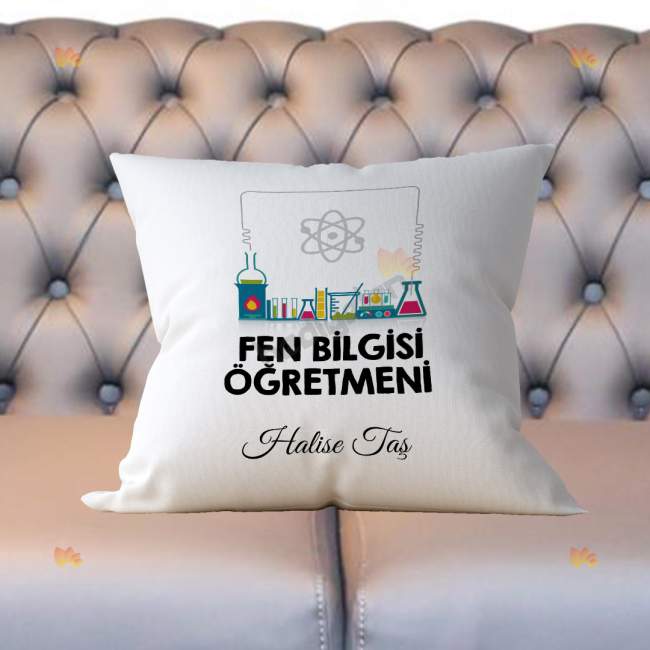 Fen Bilgisi Öğretmenine Hediye Yastık