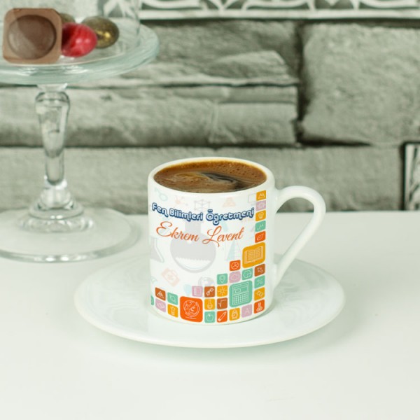 Fen Bilimleri Öğretmenine Hediye Simgeler Kahve Fincanı