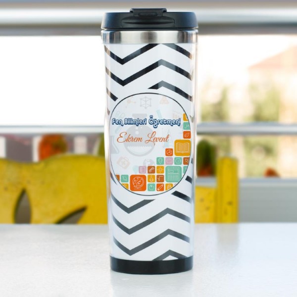 Fen Bilimleri Öğretmenine Hediye Simgeler Termos