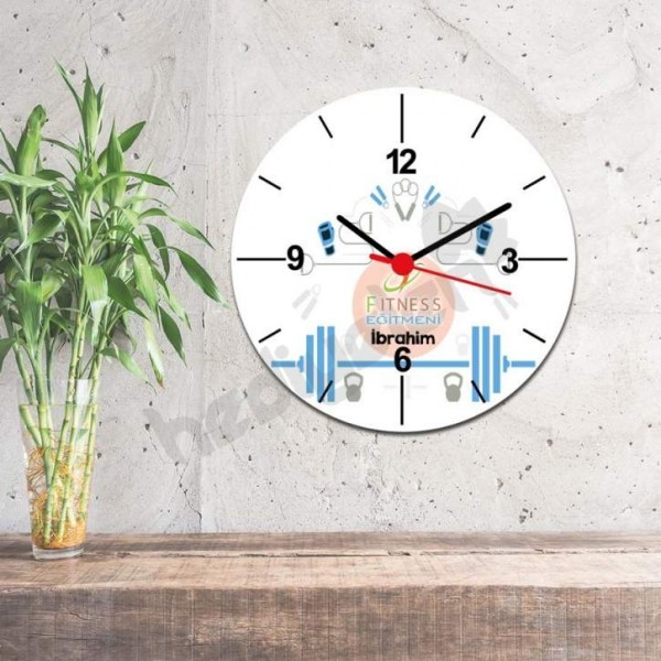 Fitness Eğitmeni Duvar Saati