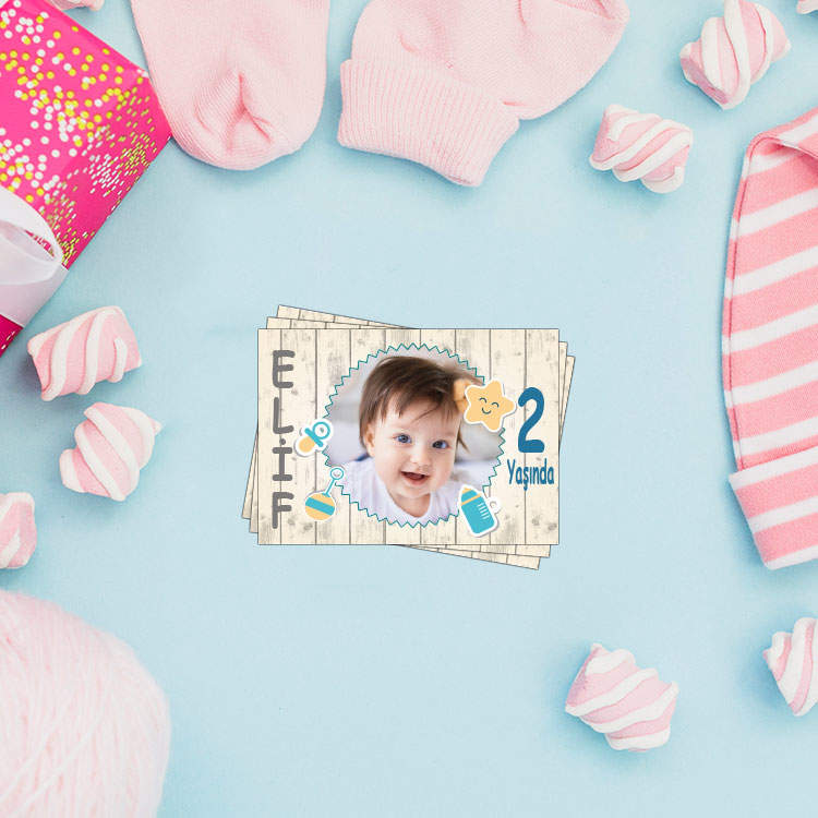 Fotoğraflı Baby Shower Magnet