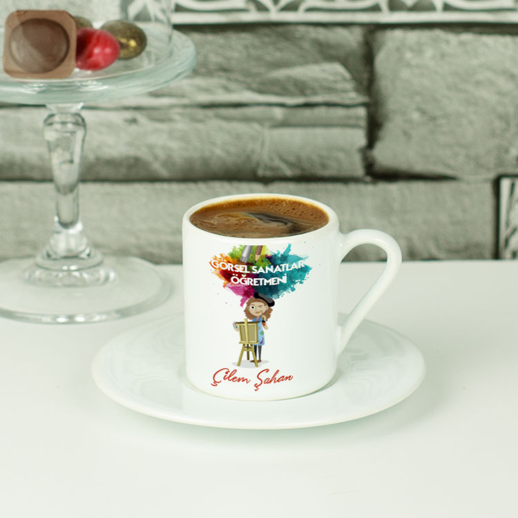 Görsel Sanatlar Öğretmenine Hediye Kahve Fincanı