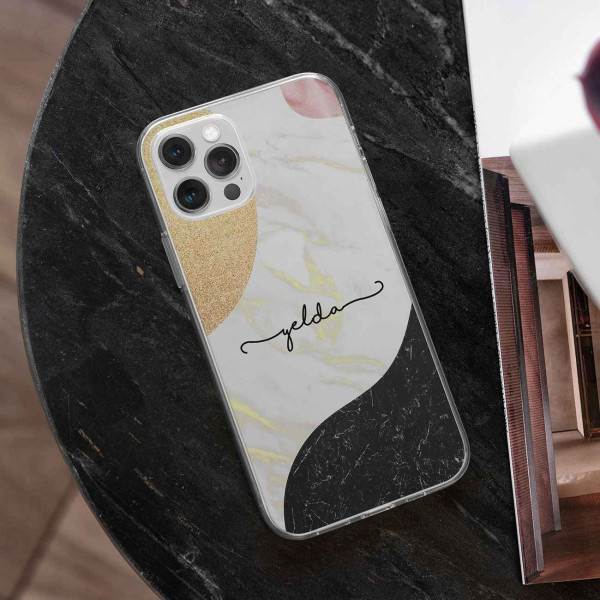 Granit Renkli İsme Özel Telefon Kılıfı (Sadece iPhone Modelleri)