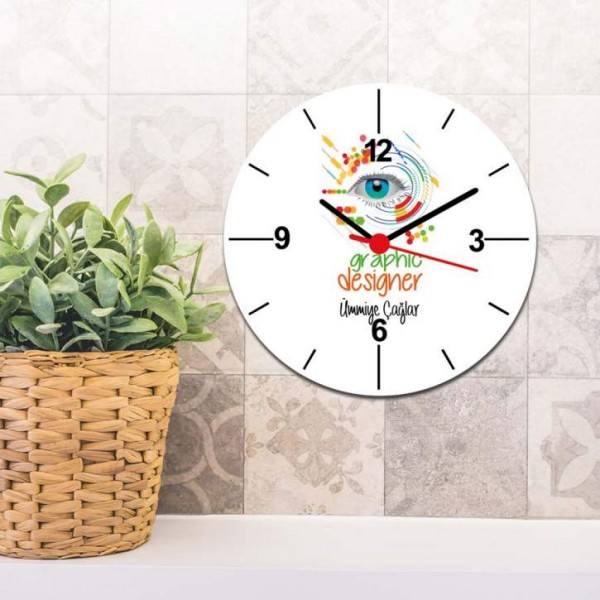 Graphic Designer Duvar Saati 001