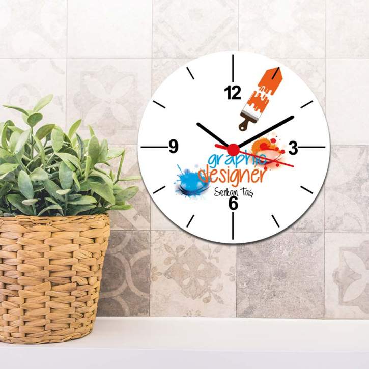 Graphic Designer Duvar Saati 002 Graphic Designer Duvar Saati 002