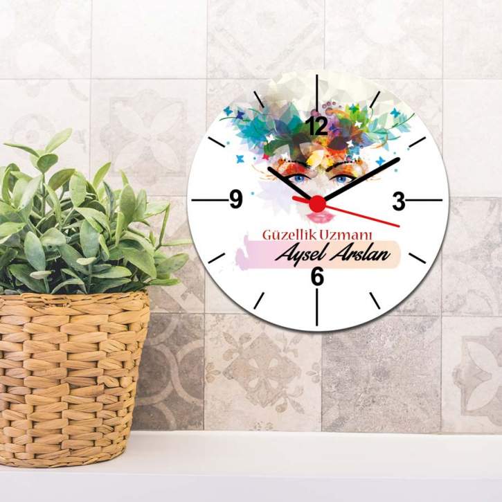 Güzellik Uzmanı Duvar Saati 002 Güzellik Uzmanı Duvar Saati 002