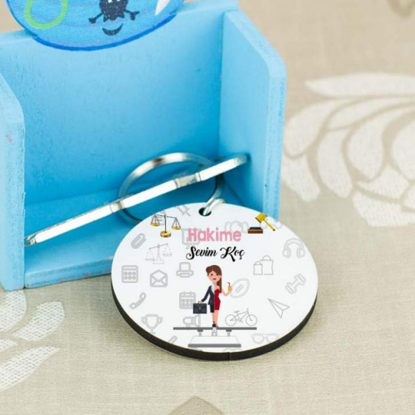 Hakime Pembe Tasarım Anahtarlık