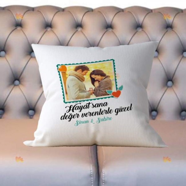 Hayat Sana Fotoğraf Baskılı Yastık