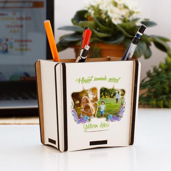 Hayat Seninle Fotoğraf Baskılı Kalemlik