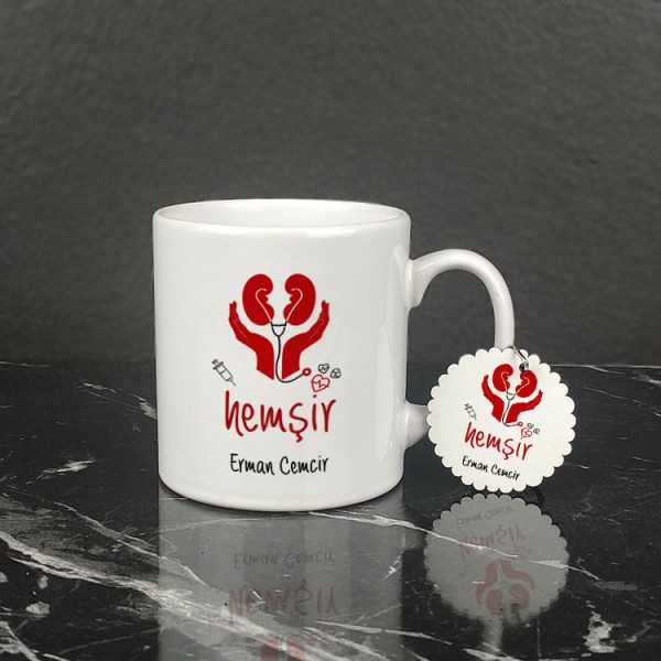 Hemşir Kupa Bardak ve Anahtarlık Set 003