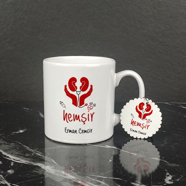 Hemşir Kupa Bardak ve Anahtarlık Set 003