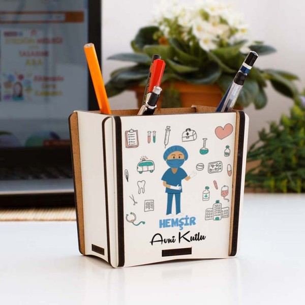 Hemşir Mavi Tasarım Kalemlik