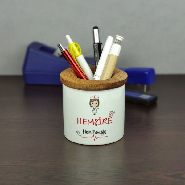 Hemşire Hediye Seramik Kalemlik