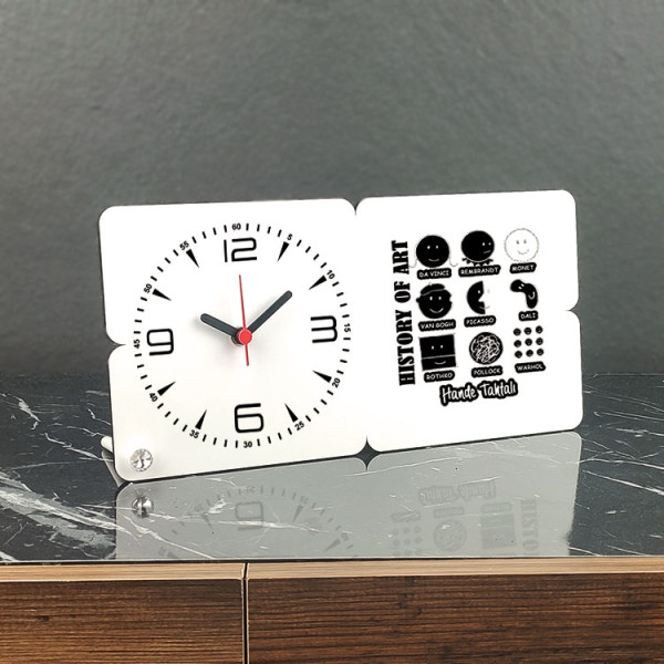 History Of Art Ahşap Masa Saati