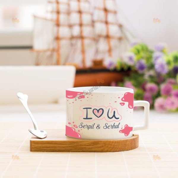 I Love You Stantlı Fincan