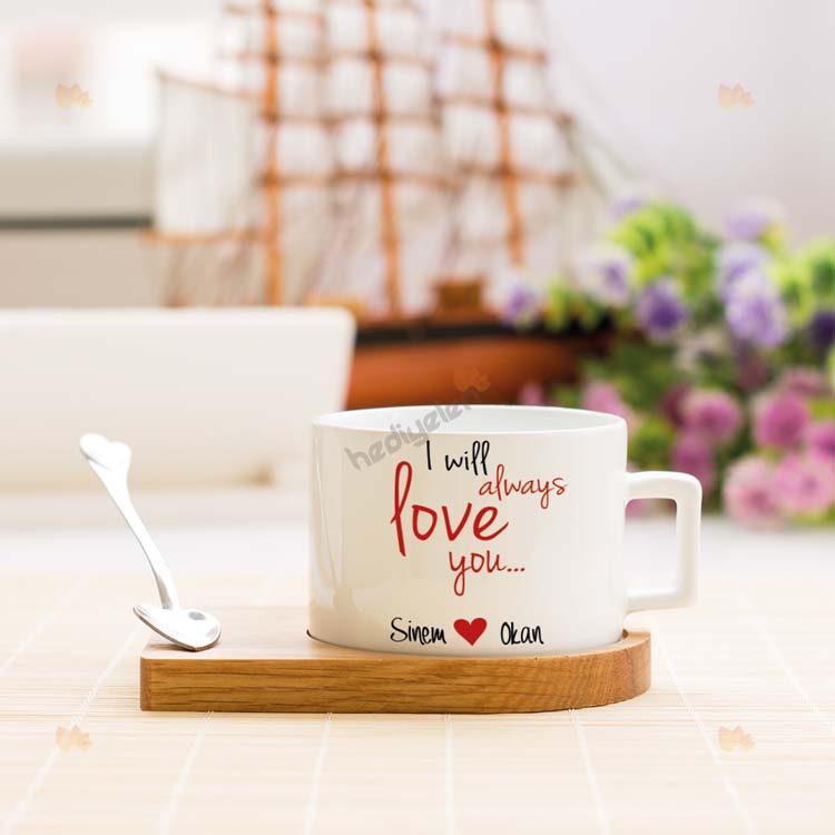 I Will Always Love You Stantlı Fincan I Will Always Love You Stantlı Fincan