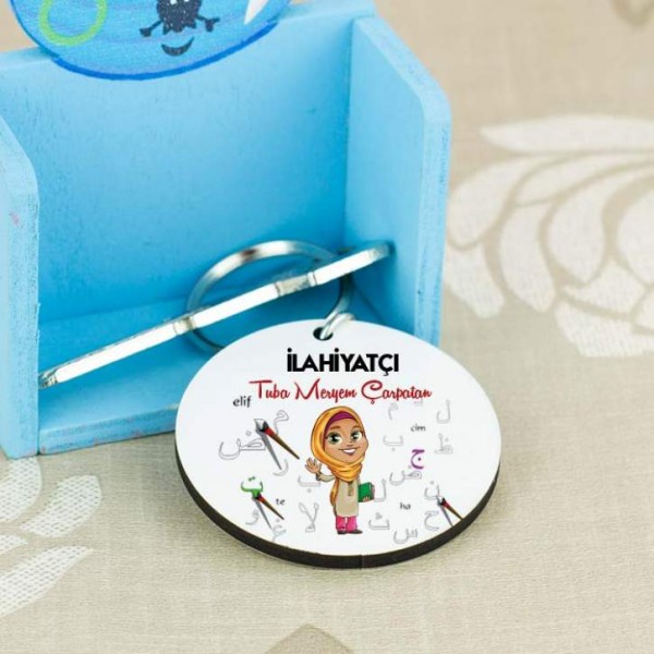 İlahiyatçı Kadın Figür Anahtarlık