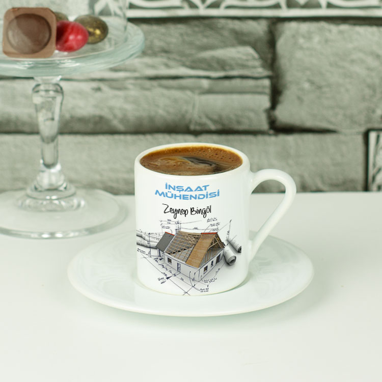 İnşaat Mühendisi Ev Tasarım Kahve Fincanı