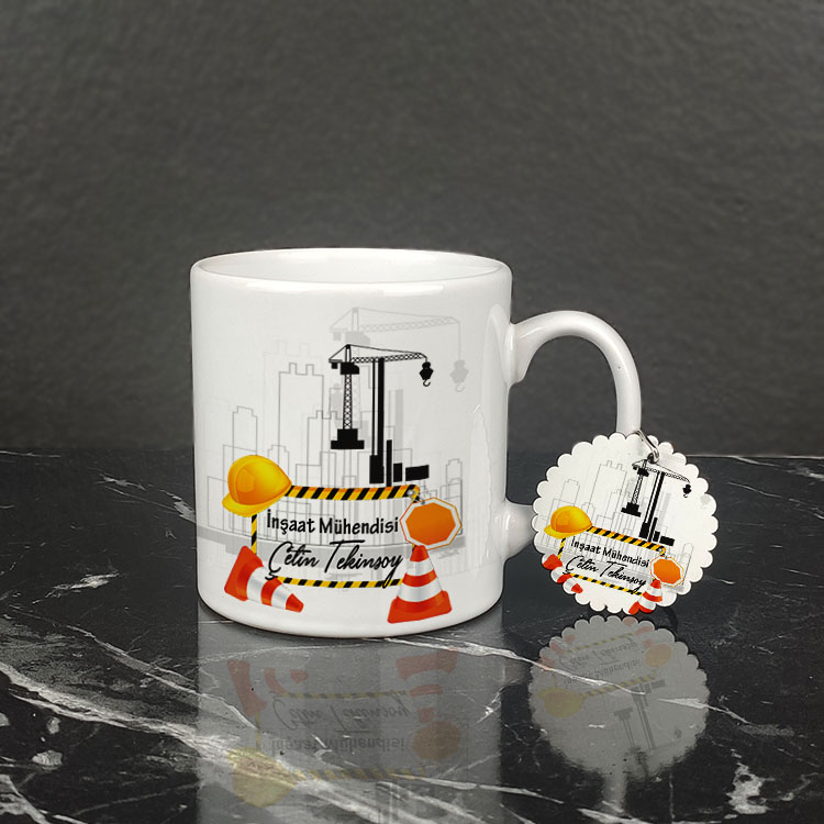İnşaat Mühendisi Kupa Bardak ve Anahtarlık Set 003 İnşaat Mühendisi Kupa Bardak ve Anahtarlık Set 003