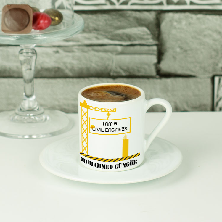 İnşaat Mühendisi Vinç Tasarım Kahve Fincanı
