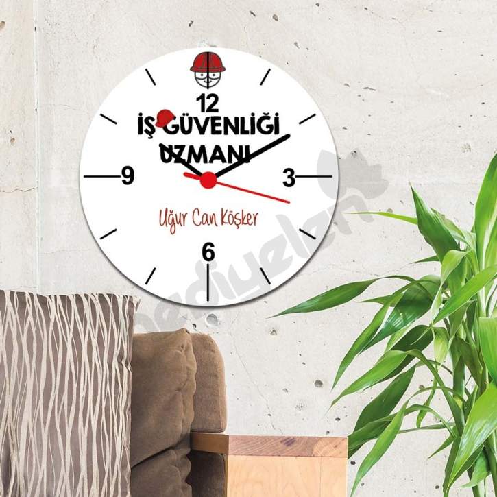 İş Güvenliği Uzmanı Duvar Saati 002