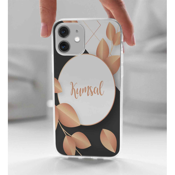İsimli Çiçek Tasarımlı Telefon Kılıfı (Sadece iPhone Modelleri)