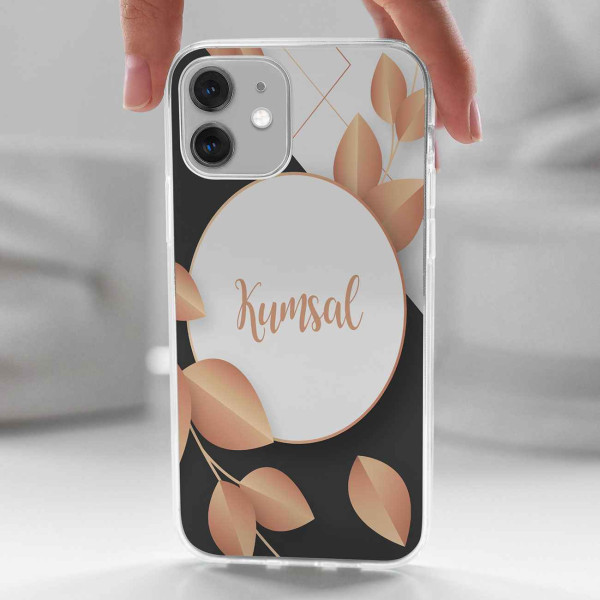 İsimli Çiçek Tasarımlı Telefon Kılıfı (Sadece iPhone Modelleri)