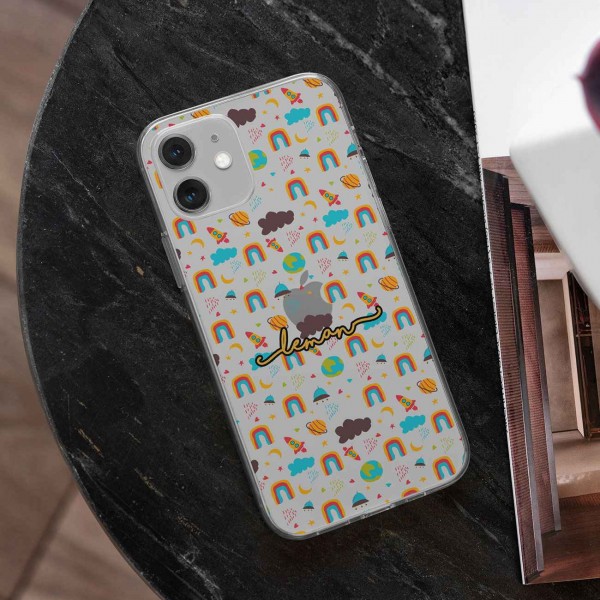 İsme Özel Renkli Tasarım Telefon Kılıfı (Sadece iPhone Modelleri)